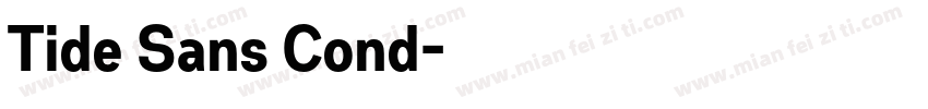 Tide Sans Cond字体转换